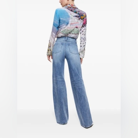 Alice + Olivia Multicolor Graphic Blouse - Picture 2 of 12